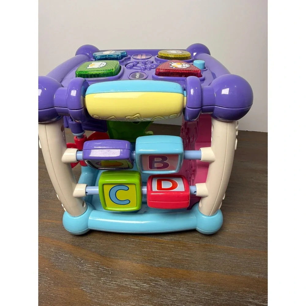 VTech Busy Learners Activity Cube Purple Musical Light-Up Toddler Toy